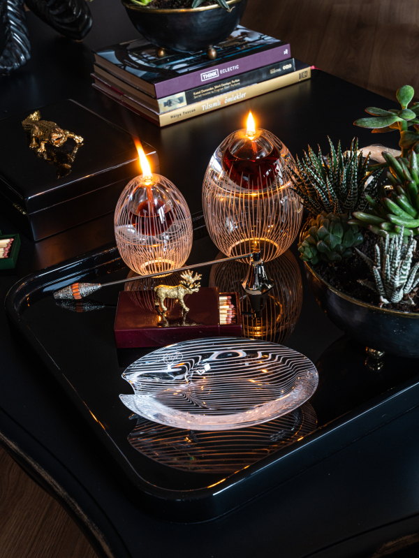 Dikdörtgen Lake Tepsi - Siyah