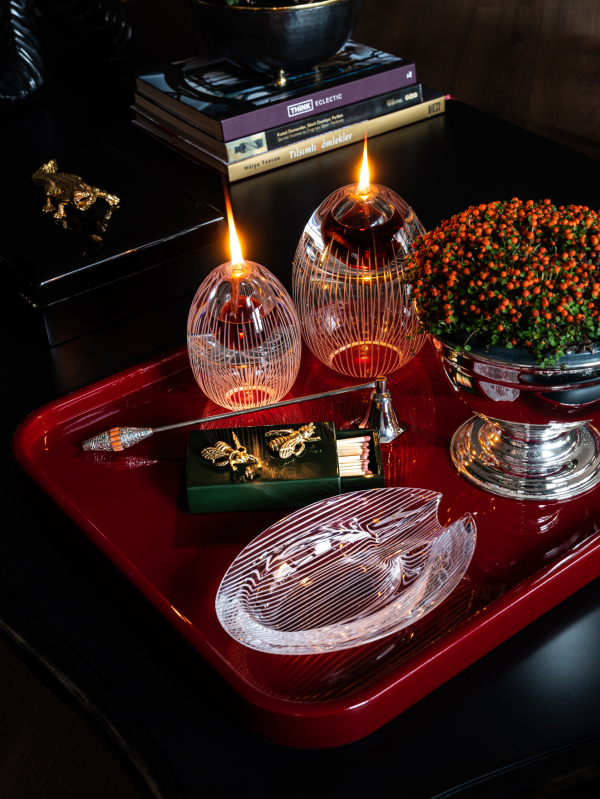 Kare Lake Tepsi - Bordo